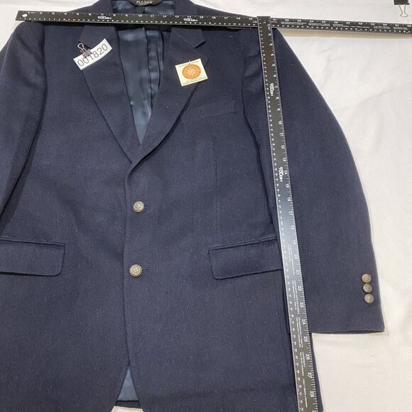 Jos A Bank 100% Camel Hair Blazer Men's 43R Blue Preppy American Academia Jacket - Picture 15 of 15
